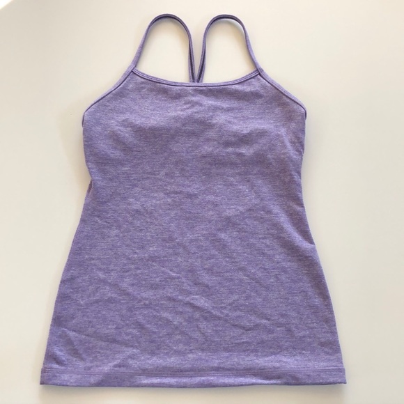Lululemon Power Y Tank - Lilac Heathered - Picture 3 of 5